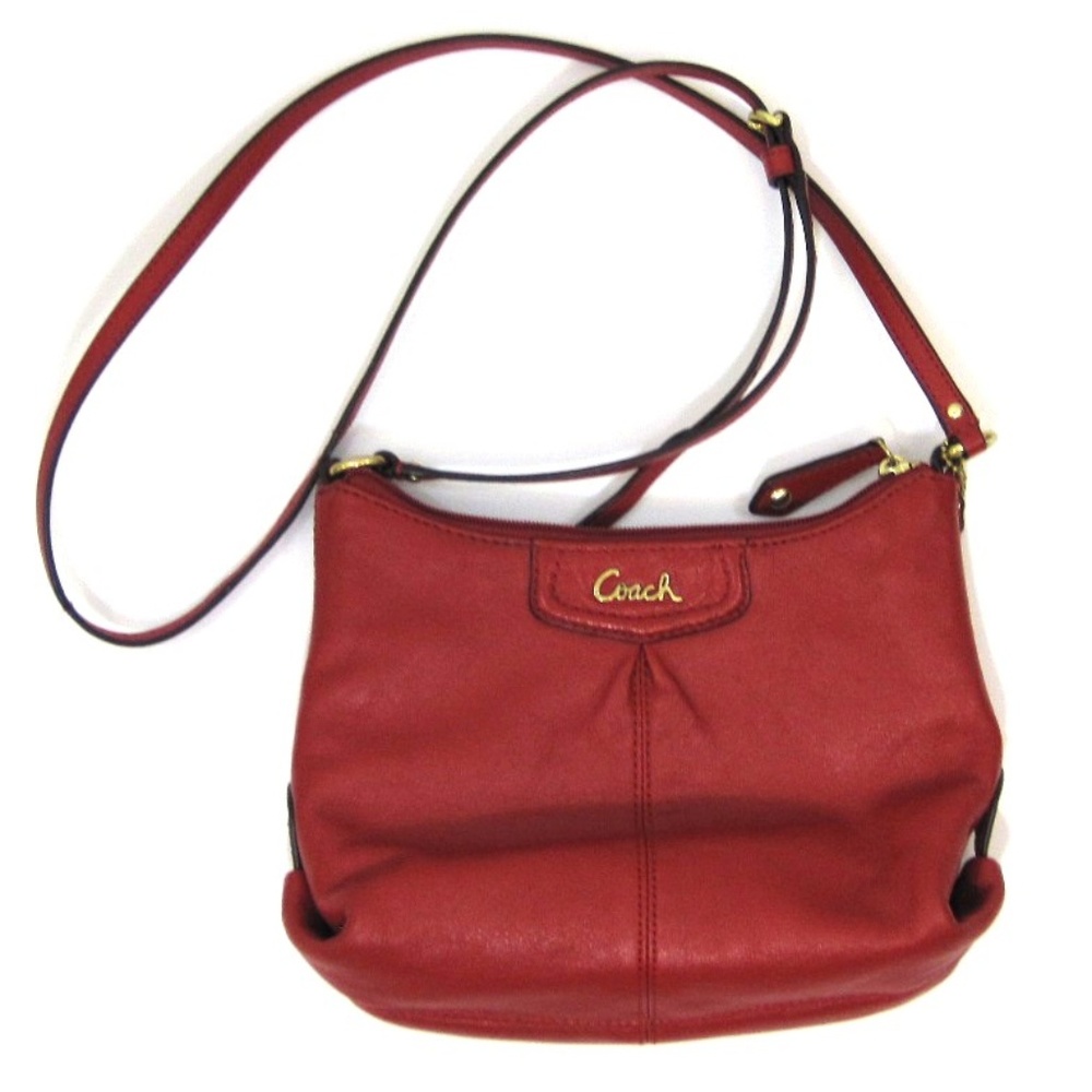 NEW Coach Mini Crossbody Red/Orange Leather Purse